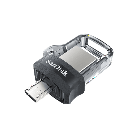 SanDisk - Ultra 64GB USB 3.0, Micro USB Flash Drive - Gray / Transparent