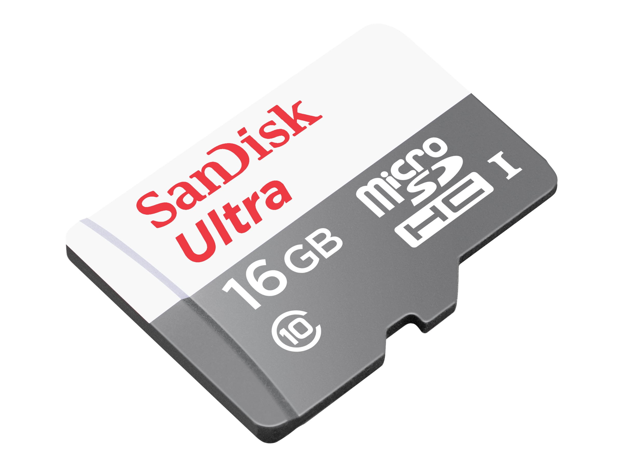 SanDisk Ultra - Flash memory card - 16 GB - Class 10 - microSDHC UHS-I