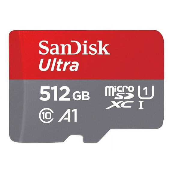 SanDisk Ultra - Flash memory card (microSDXC to SD adapter included) - 512 GB - A1 / UHS-I U1 / Class10 - microSDXC UHS-I