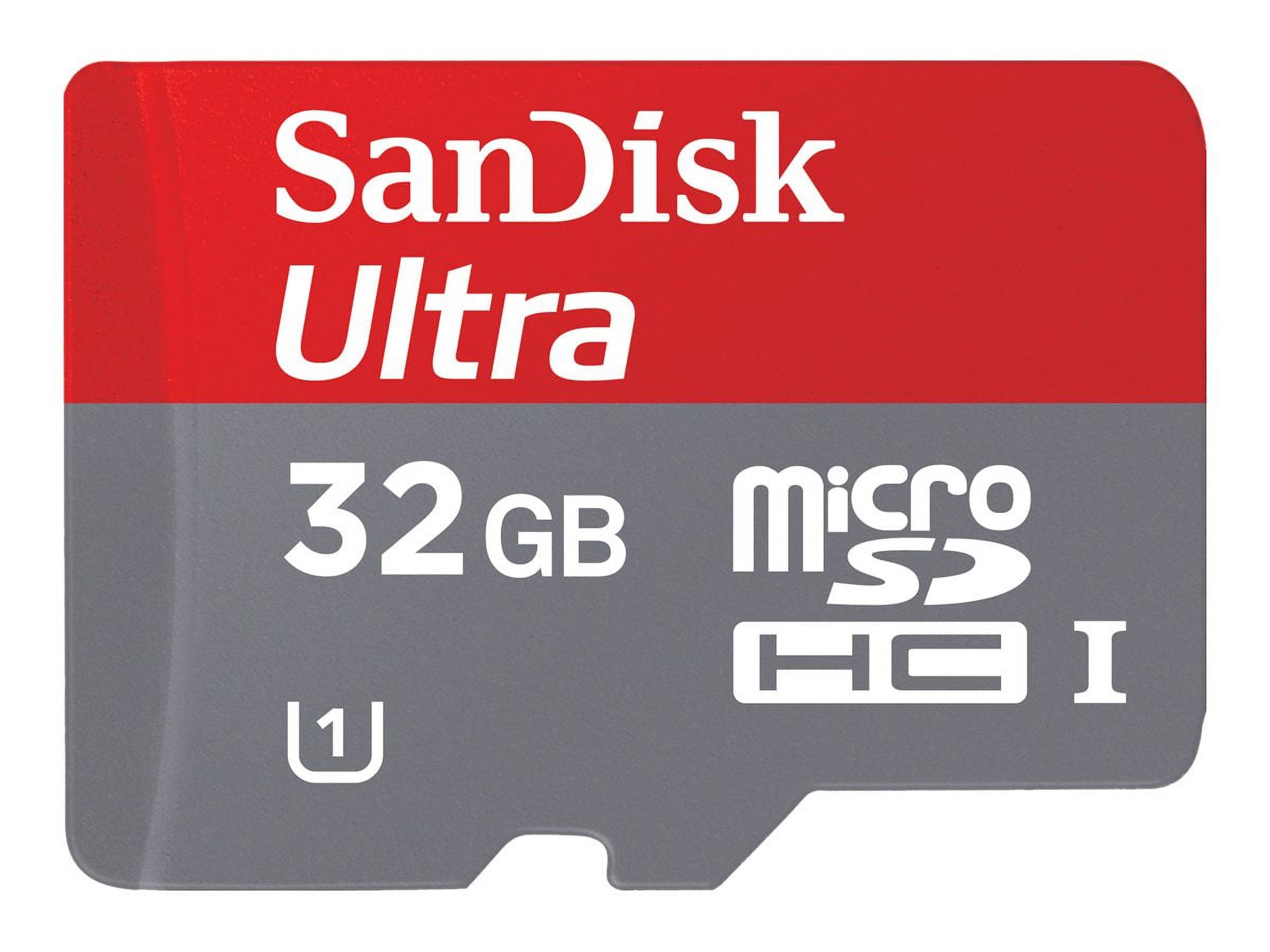 SanDisk Ultra - Flash memory card (miniSDHC to SD adapter included) - 32 GB - Class 10 - microSDHC UHS-I - image 1 of 16