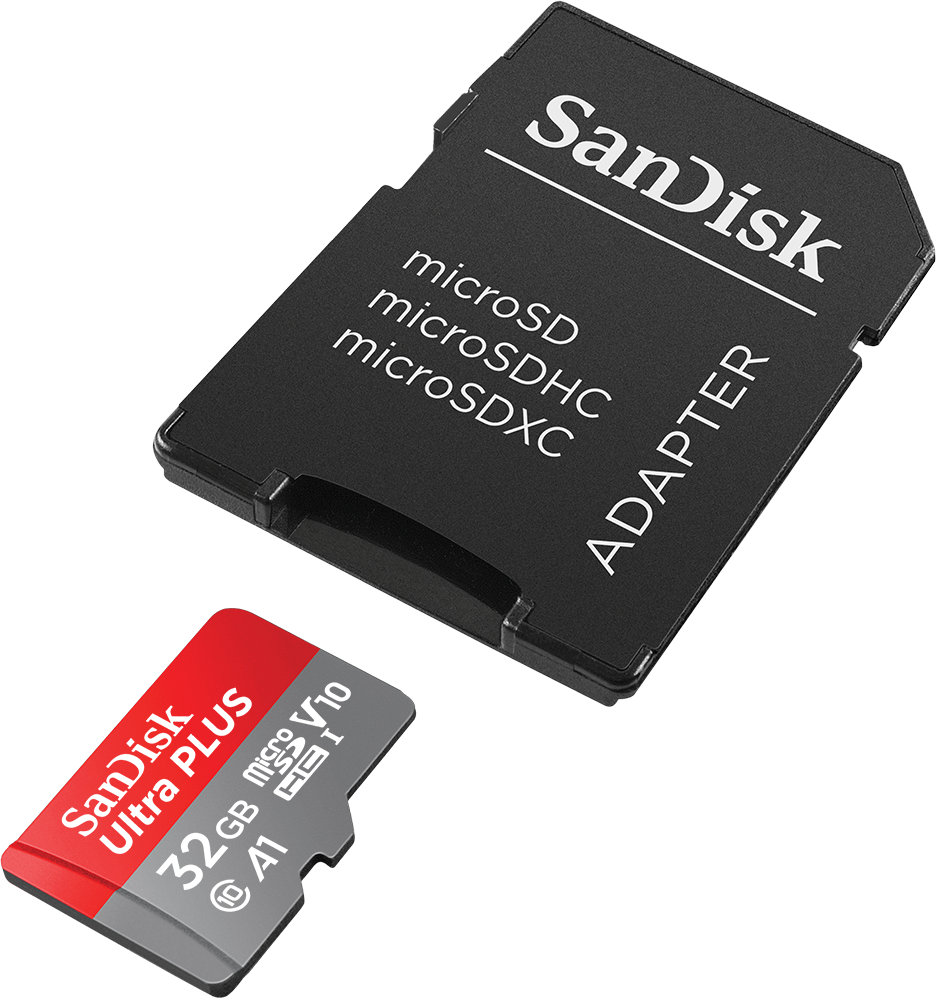 SanDisk Ultra® Plus MicroSDHC™ UHS-I Card, 32GB with Adapter - image 1 of 5