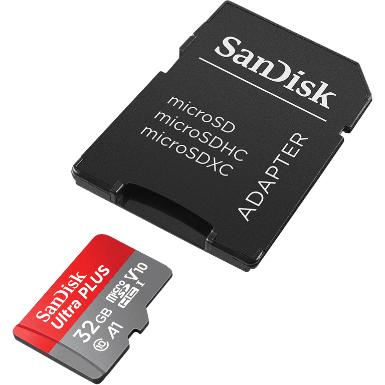 Skaldet romanforfatter stum SanDisk Ultra® Plus MicroSDHC™ UHS-I Card, 32GB with Adapter - Walmart.com