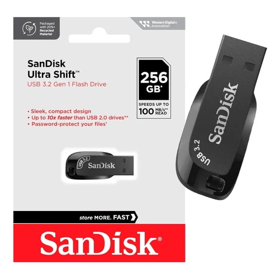 SanDisk Ultra Shift 256GB USB 3.2 Gen 1 Flash Drive