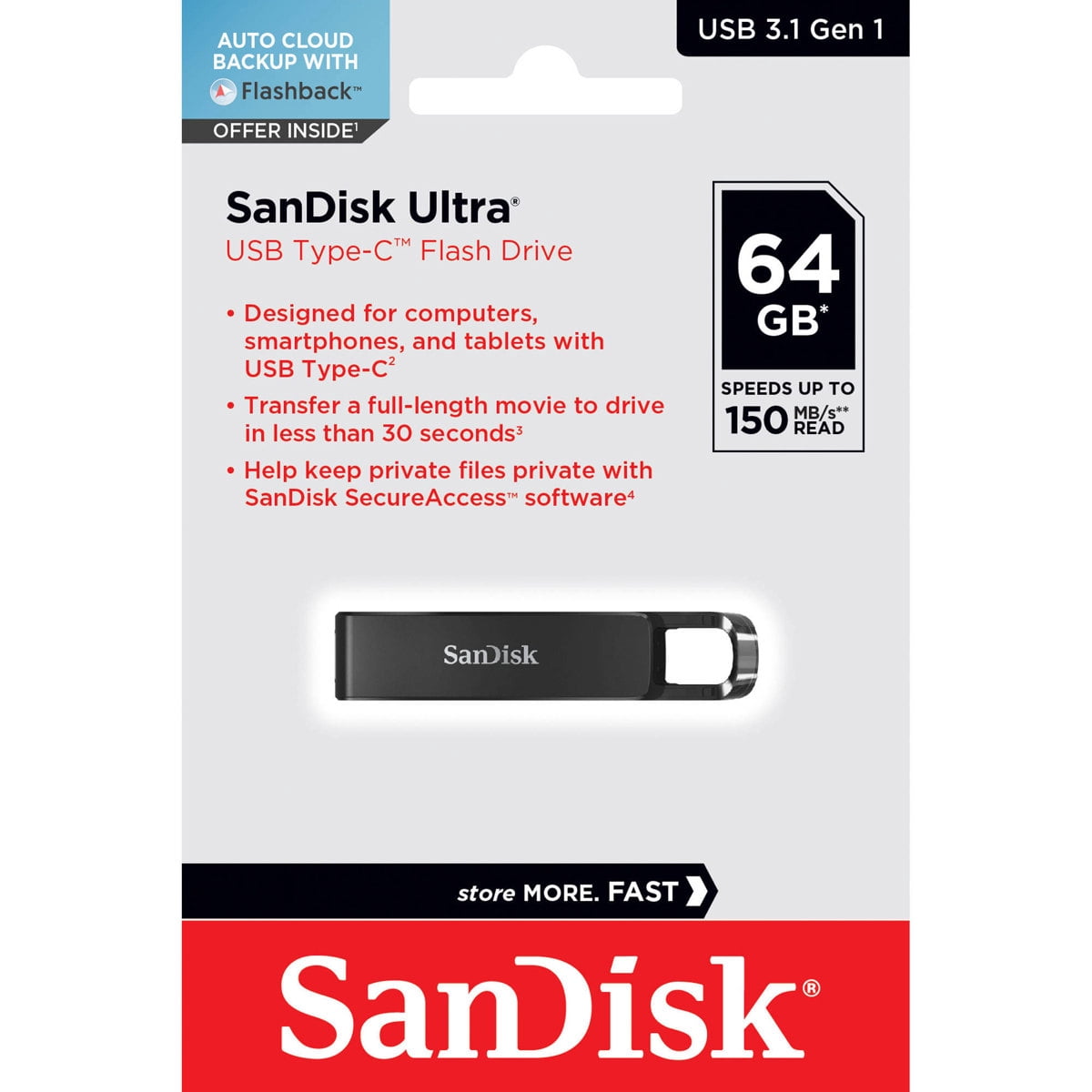 SanDisk Sandisk 64GB Ultra USB Type-C Flash Drive #SDCZ460-064G-A46
