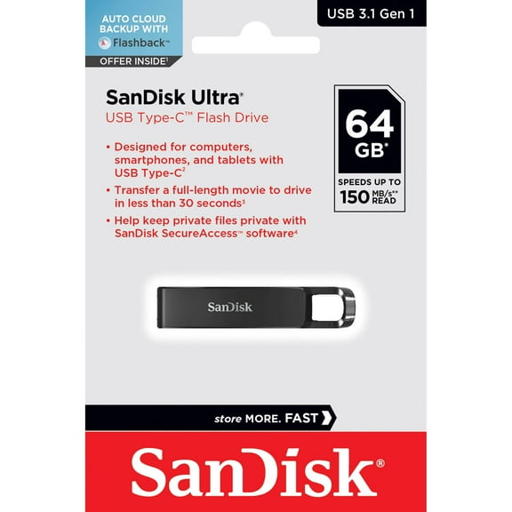 SanDisk Ultra 64GB USB Type-C Flash Drive