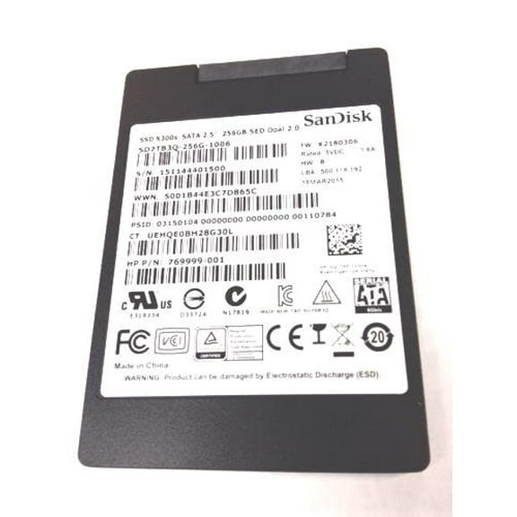 SanDisk X300s 256GB Solid State Drive SSD 2.5" SATA 6.0 SD7TB3Q-256G-1006