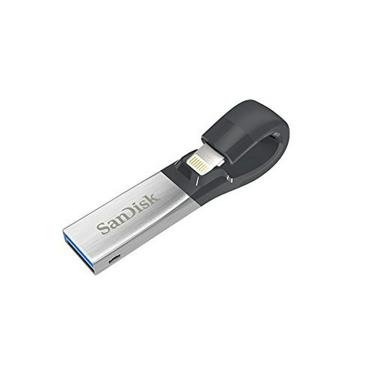 SanDisk iXpand Flash Drive 64GB for iPhone and iPad, Black/Silver ...
