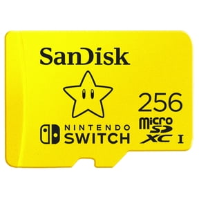 SanDisk 256GB microSDXC UHS-I Memory Card for Licensed for Nintendo Switch, Made for Nintendo Switch 1 - Super Mario Super Star - SDSQXAO-256G-AWCZN