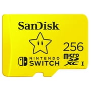 SanDisk 256GB microSDXC UHS-I Memory Card for Licensed for Nintendo Switch, Made for Nintendo Switch 1 - Super Mario Super Star - SDSQXAO-256G-AWCZN