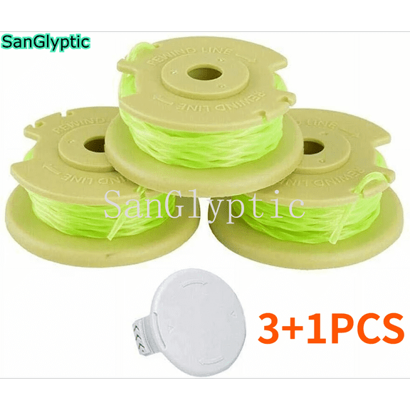 SanGlyptic Replacement Spools for Ryobi0.080" x 11ft Pre-Cut String Trimmer Line Spool (3 Pack)