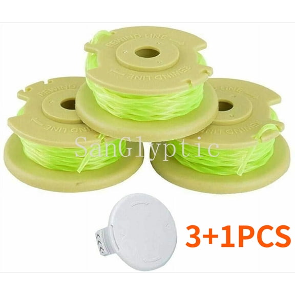 SanGlyptic Replacement Spools for Ryobi0.080" x 11ft Pre-Cut String Trimmer Line Spool (3 Pack)