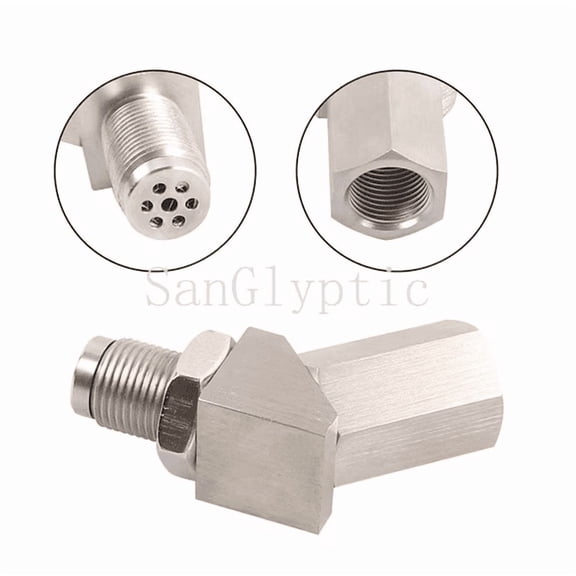 Sensor Oxygen Angled 45-Degree Extender Connector Bung Catalytic Spacer Cars Silver Accessories Fix Light Durable
