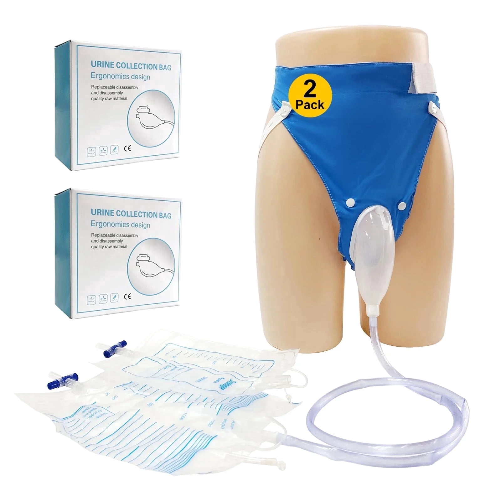 SanGlyptic Wearable Urine Collection Bag External Catheter for Women ...