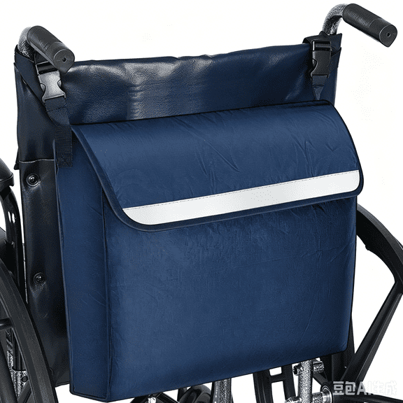 SanGlyptic Wheelchair Backpack Bag, Wheelchair Pouch, Backpack for Wheelchair Users, Wheelchair Bags to Hang on Back/Blue, Wheelchair Accessories Bag