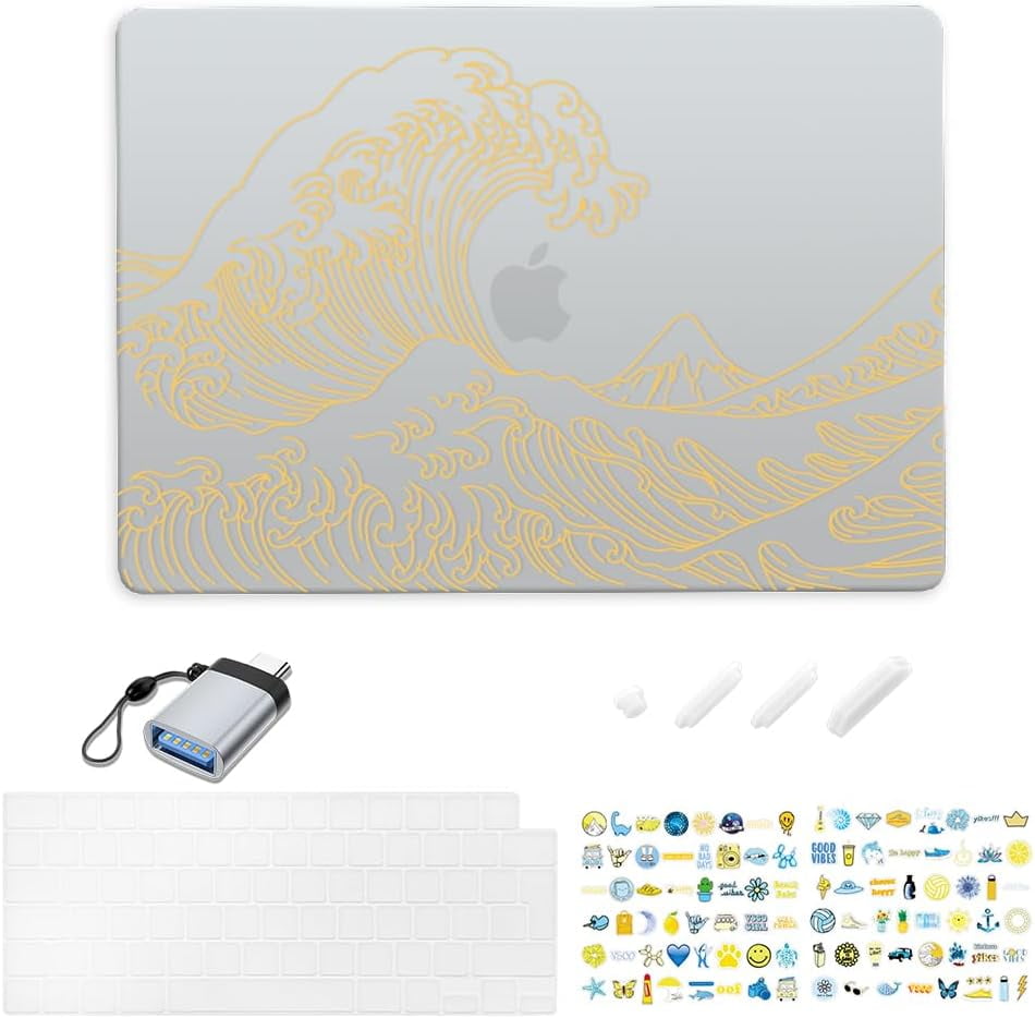 For 2023 MacBook Air M2 A2681 A2941 Pro 16 A2991 Clear Hard Case Keyboard  Cover