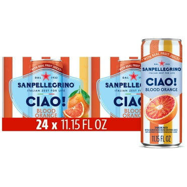Sanpellegrino CIAO Blood Orange Sparkling Flavored Water with Real Fruit Juices, 24-Pack