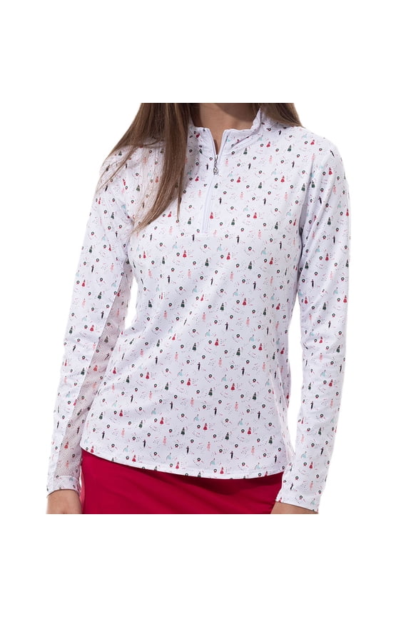 Solcool Hot Toddy Print White Multi Outerwear Women XS