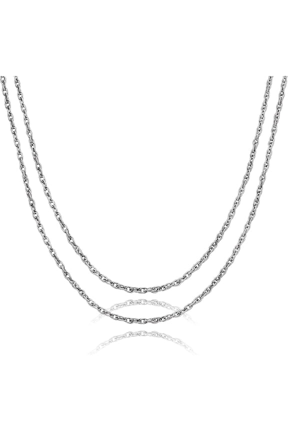 3.8mm Pure Titanium Twist Chain Necklace for Men, Ultra Light Welded Skin Friendly Chains Necklace Jewelry Gifts for Sensitive Skin Men Women, 23.62