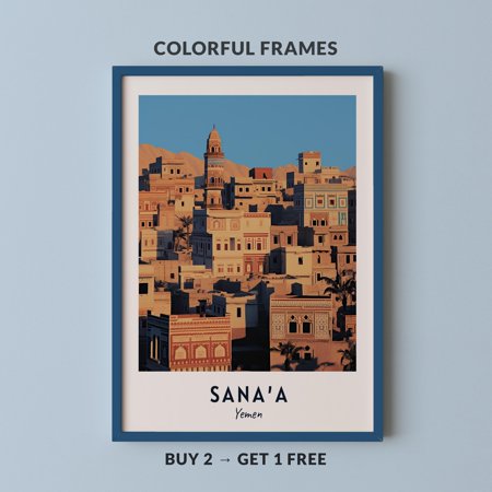 Sana A City Travel Yemen Poster , Poster Print Only