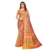 Sana Silk saree/sari with running blouse For Women/Girls