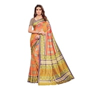 Sana Silk saree/sari with running blouse For Women/Girls