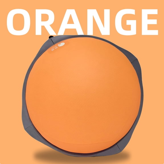 Sanae Inflatable Bosu Ball Half Dome Trainer with Hand Pump, Anti-Slip PVC Dome for Yoga, Fitness & Core Training, Orange