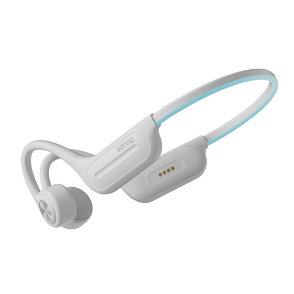 Sanag RunPower - Bone Conduction Headphones Waterproof, IPX8 Swimming Headphones with MP3 Play 64G Memory, Bluetooth 5.3 Open Ear Sports Headphones with Night Light for Running Swimming Cycling