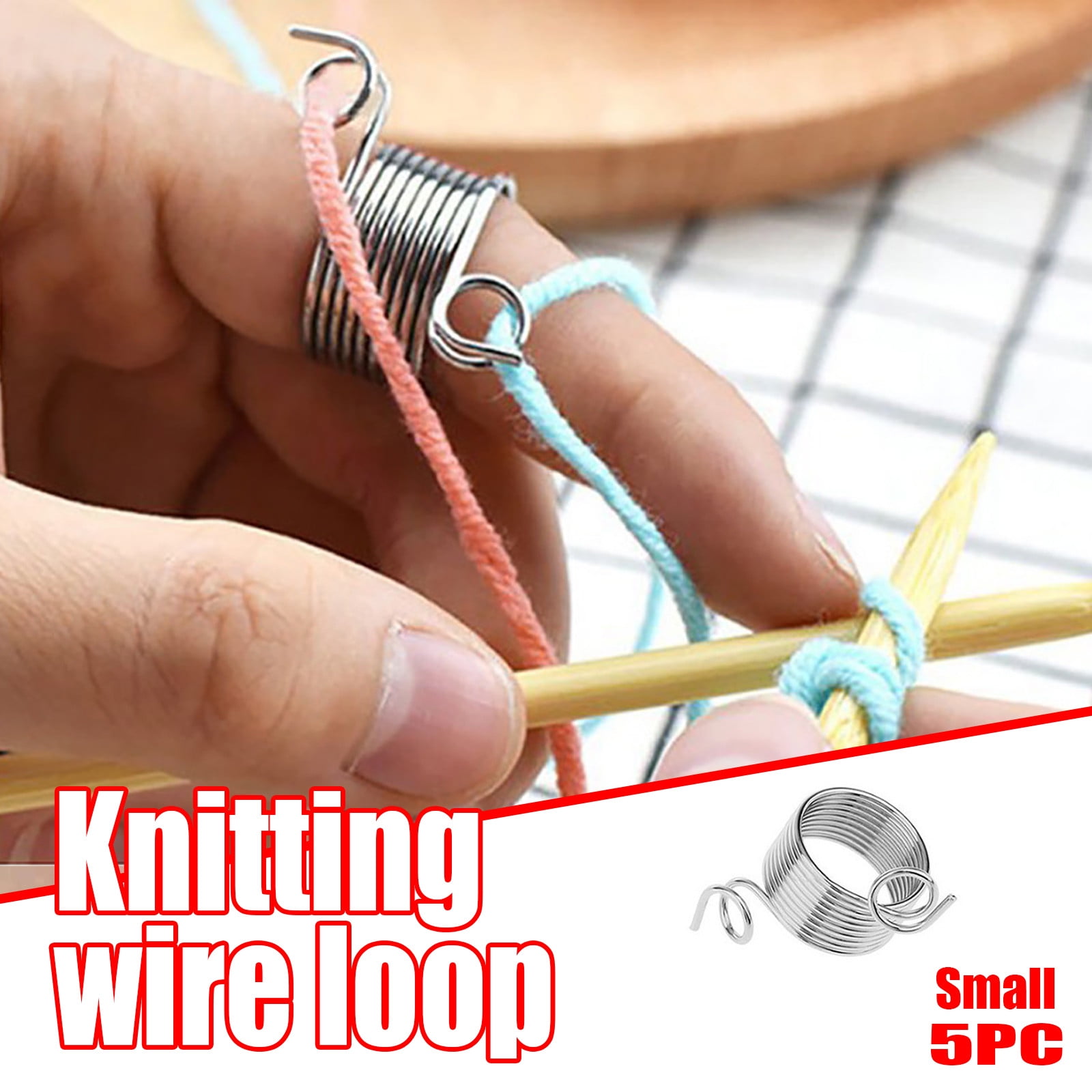 Sanamity Plastic Prong Folders Ring Type Knitting Tools Yarn Spring