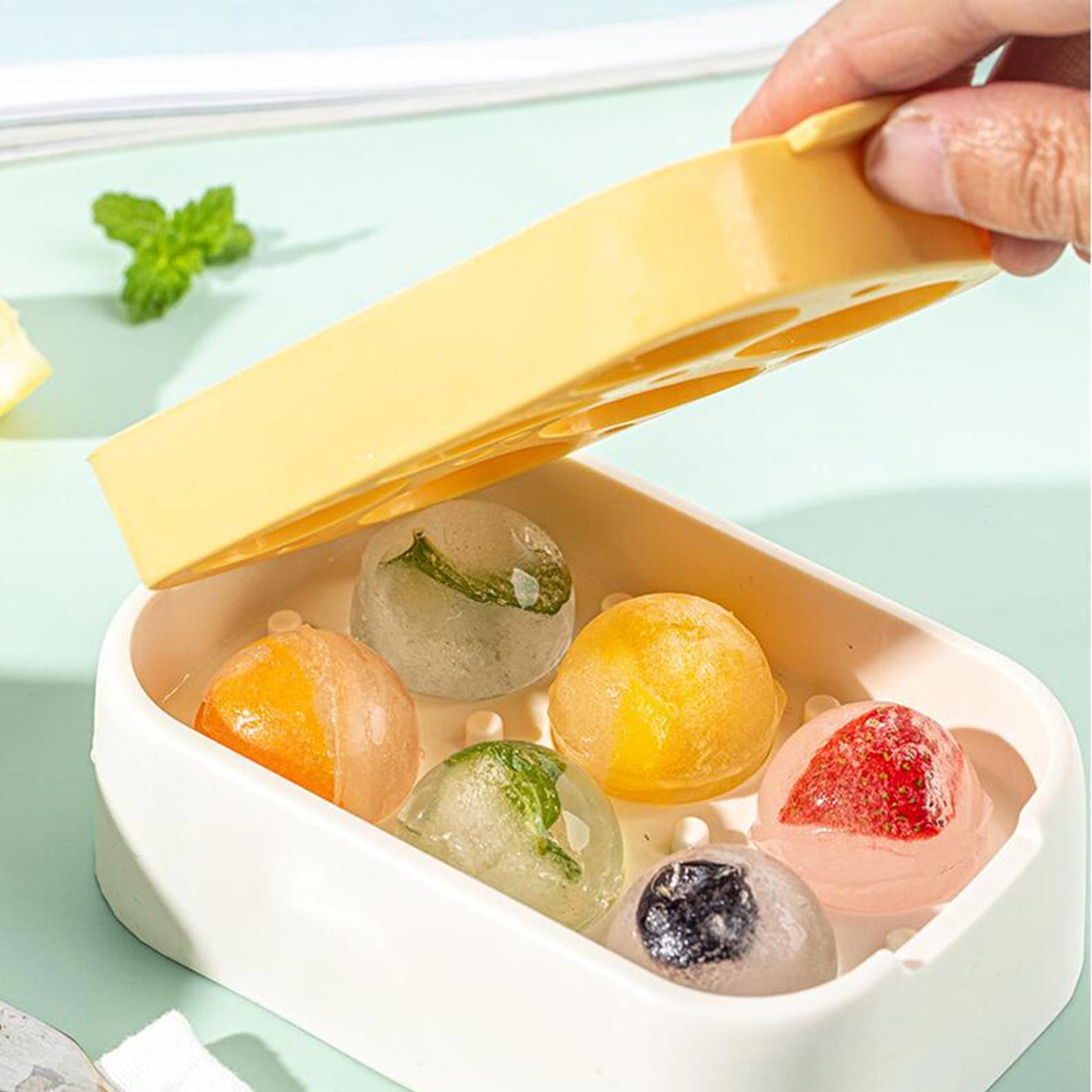 Sanamity Stainless Steel Ice Cubes Creative 6 Ball Round Ice Tray Ice