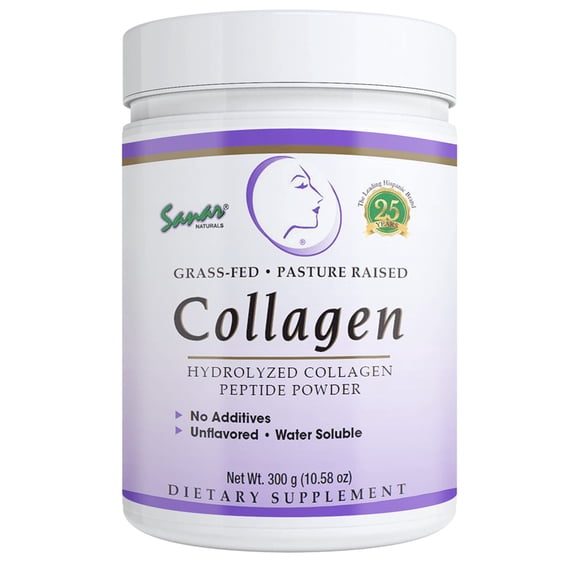 Sanar Naturals Collagen Peptides Powder, Unflavored, 9g Protein, 10.58 oz