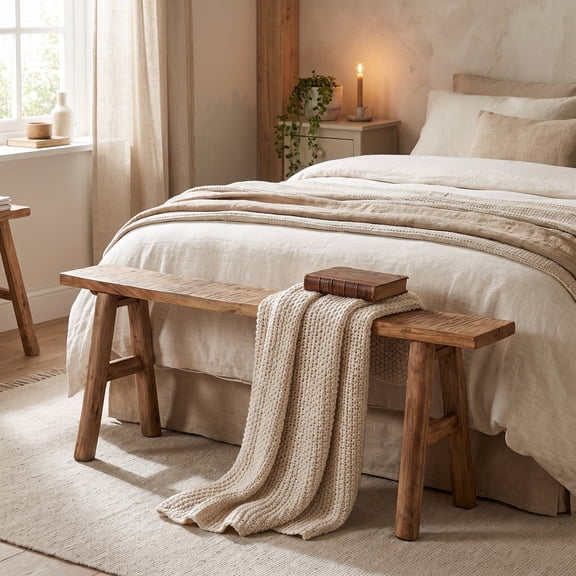 East at Main Sanatorini Entryway Hallway Bench, 46" Width x 19" Height Limit