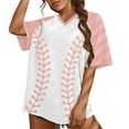 thumbnail image 1 of Sanbonepd Baseball Graphic Tees for Women Shirts Mom Tshirt Heart Funny Short Sleeve Tops Loose Fit Baseball Lovers Fan Summer T Shirts Pink, 1 of 8