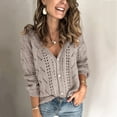 thumbnail image 1 of Sanbonepd Fashion Womens Sweaters Casual Long Sleeve Knit Cardigan Button Elegant Cropped Sweater, 1 of 5