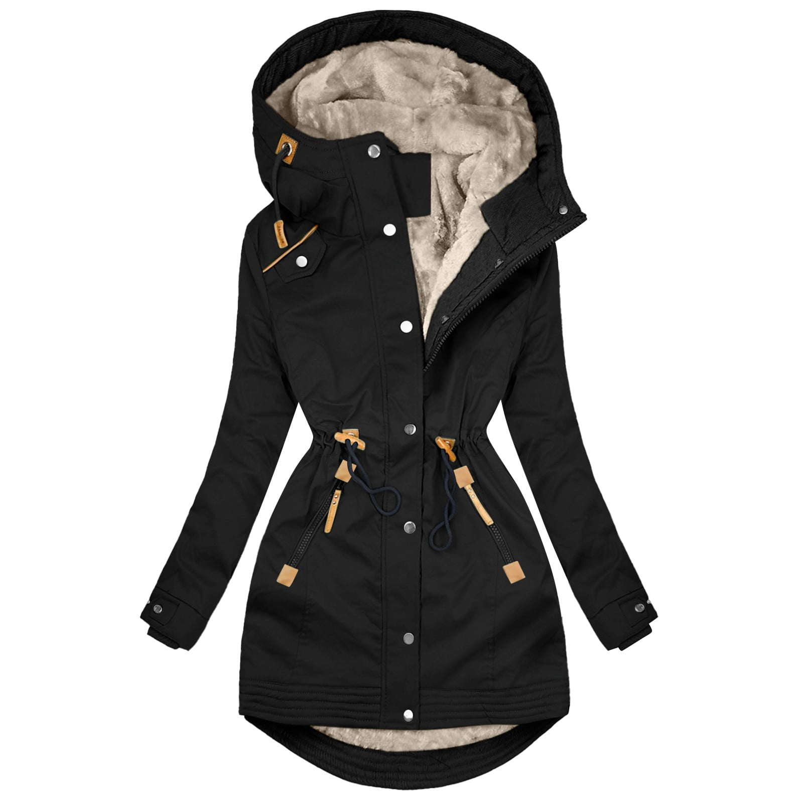 Free Country Women s Cozy Double Faced Plush Butter Pile Jacket Camel S Walmart