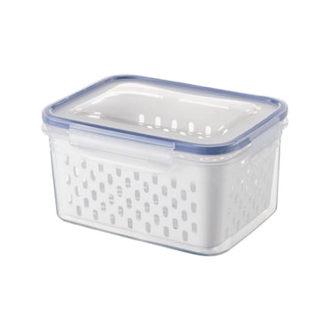 Suwimut 2-Pack Produce Saver Containers – Stackable Fridge Bins With Vented Lids & Drain Tray