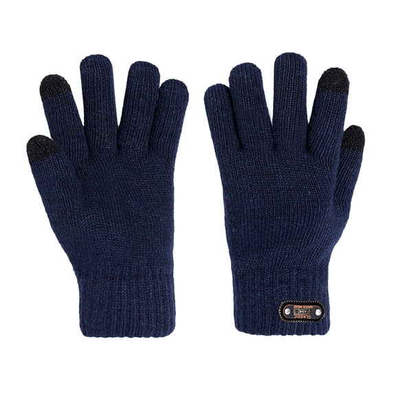 Sanbonepd Men's Gloves Winter Knitted Thickening Warm Cycling Gloves