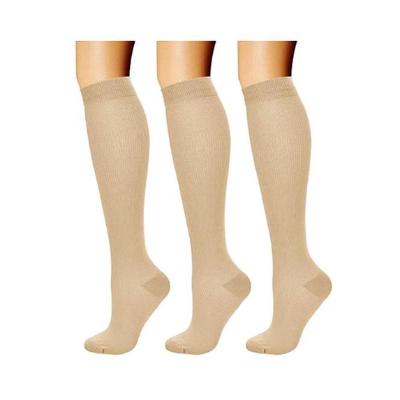 Sanbonepd Spring Winter Classic Color Thin Compression Socks Women's Knee High Cotton Socks
