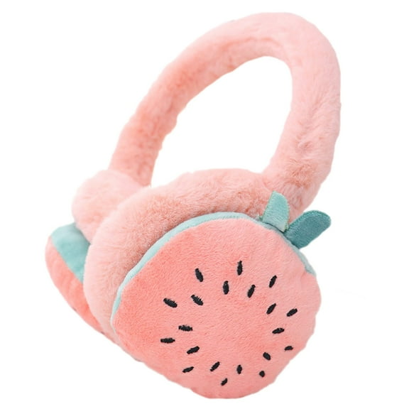 Sanbonepd Women Girls Adjustable Fruit Earmuffs Winter Warm Folding Ear Warm Cartoon Cold Earmuffs
