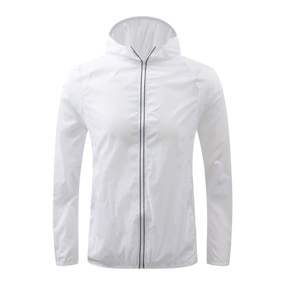 Sanbonepd Women Solid Color Rain Jacket Outdoor Plus Size Hooded Windproof Loose Coat Trendy