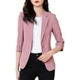 thumbnail image 1 of Sanbonepd Women's Daily Outing Regular Fit Casual Blazer Long Sleeve Solid Color Jacket, 1 of 9