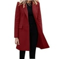 thumbnail image 1 of Sanbonepd Women's Fall Blazers Casual Trench Coat Fashion Single Breasted Suit Jacket, 1 of 5