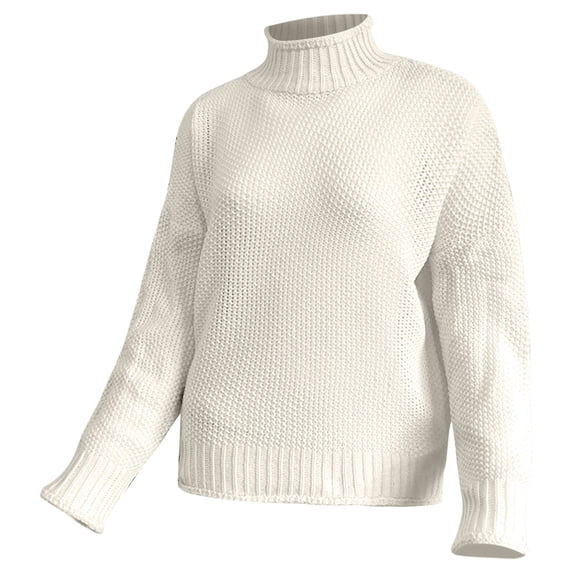 Sanbonepd Women's Knit Sweater Thick Thread Solid Fall Winter Sweater Pullover