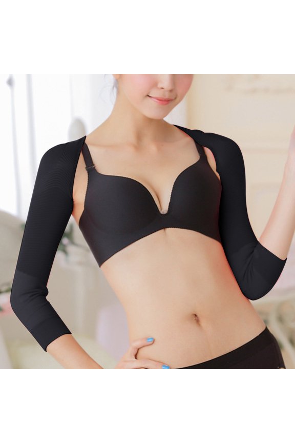 Womens Arm Shaper Shake Butterfly Sleeve Shoulder Protector Hunchback Corrector Top