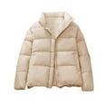 thumbnail image 1 of Sanbonepd Womens Coats Fall Winter Leisure Long Sleeve Standing Neck Parkas for Women, 1 of 8