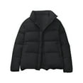 thumbnail image 1 of Sanbonepd Womens Coats Fall Winter Leisure Long Sleeve Standing Neck Parkas for Women, 1 of 7