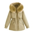thumbnail image 1 of Sanbonepd Womens Coats Winter Plush and Thick Cotton Clothes Jackets Fshion Parkas for Women, 1 of 1