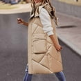 thumbnail image 1 of Sanbonepd Womens Jacket Long Coat Winter Warm Plain Sleeveless Quilted Jacket Puffer Vest, 1 of 6