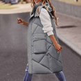 thumbnail image 1 of Sanbonepd Womens Jacket Long Coat Winter Warm Plain Sleeveless Quilted Jacket Puffer Vest, 1 of 9