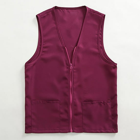 Sanbonepd Womens Jacket Solid Color Sleeveless Coat All Season Workwear Vest