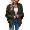 thumbnail image 1 of Sanbonepd Womens Sweaters Casual Fashion Thick Solid Color Knit Cardigan Sleeve Sweater Jacket, 1 of 1